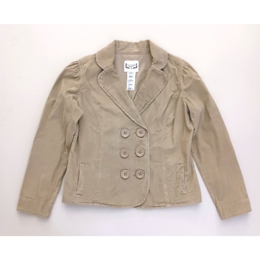 Levis Signature Tan Corduroy Jacket Double Breasted Lg Buttons XL